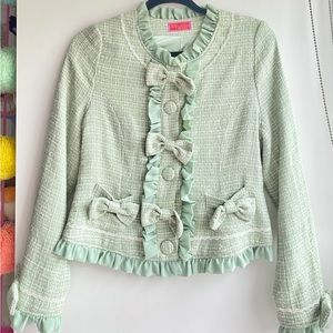 Baby the stars shine bright green tweed blazer
